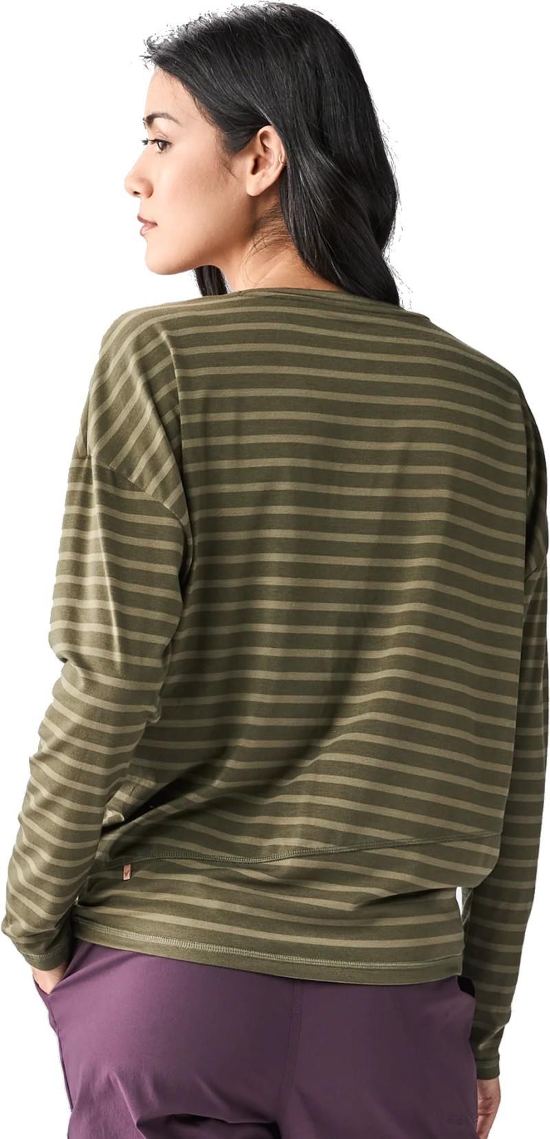 Veloz LS II - Womens - deep moss / verdale stripe 1