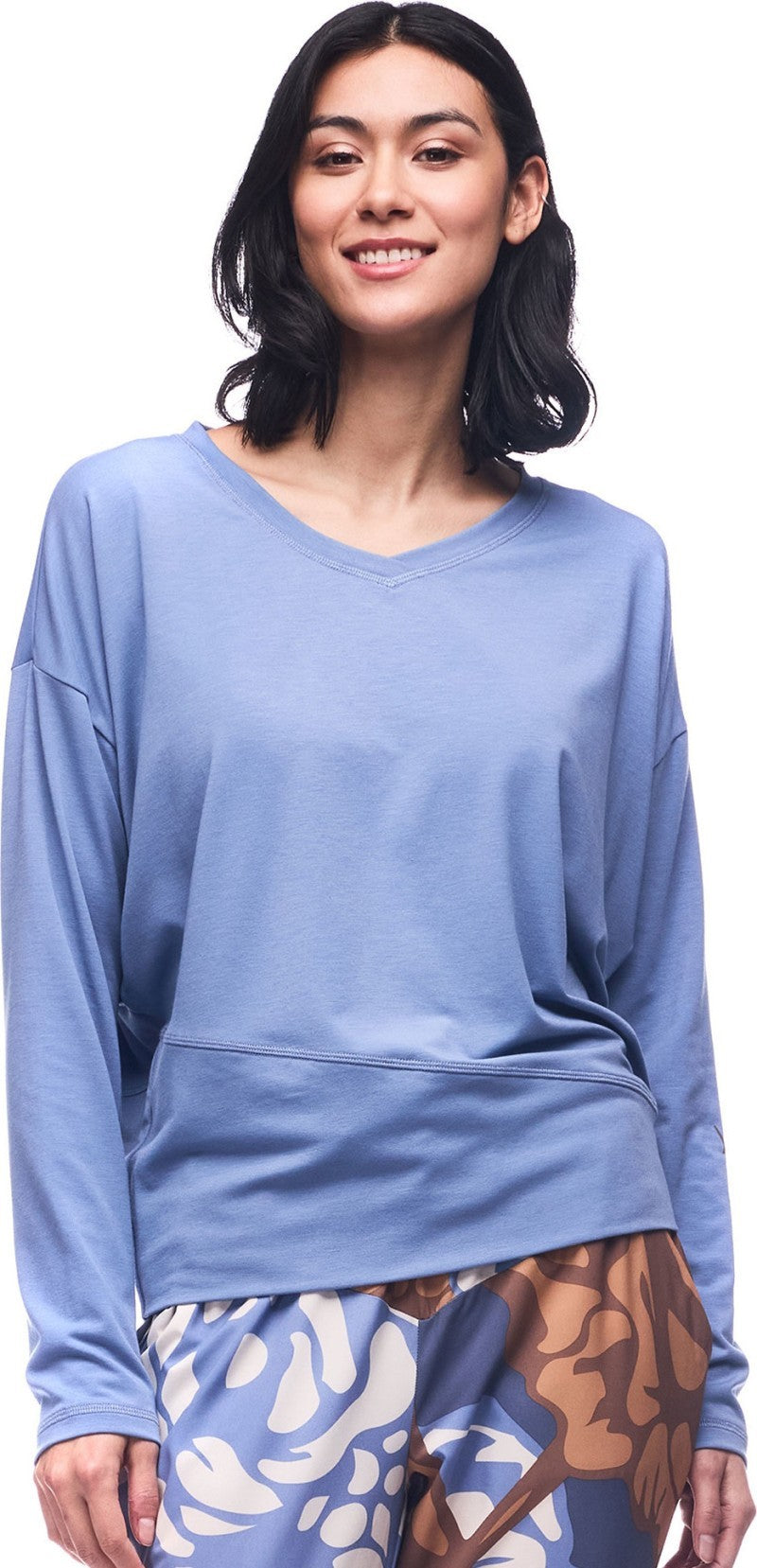 Veloz V-Neck Top - Womens - coast blue 1