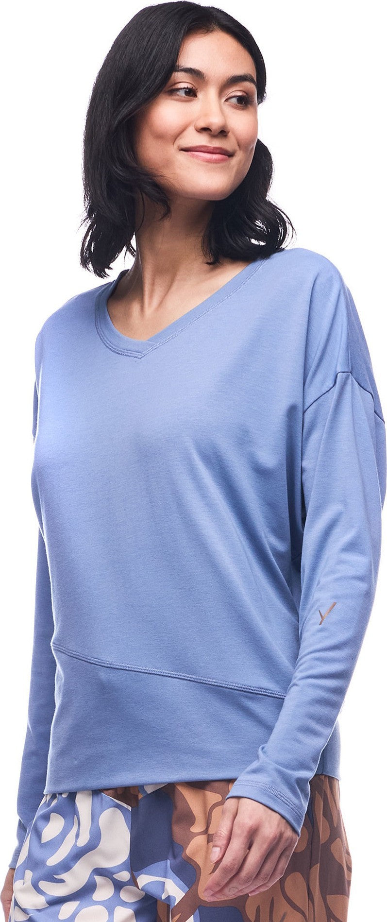 Veloz V-Neck Top - Womens - coast blue 1