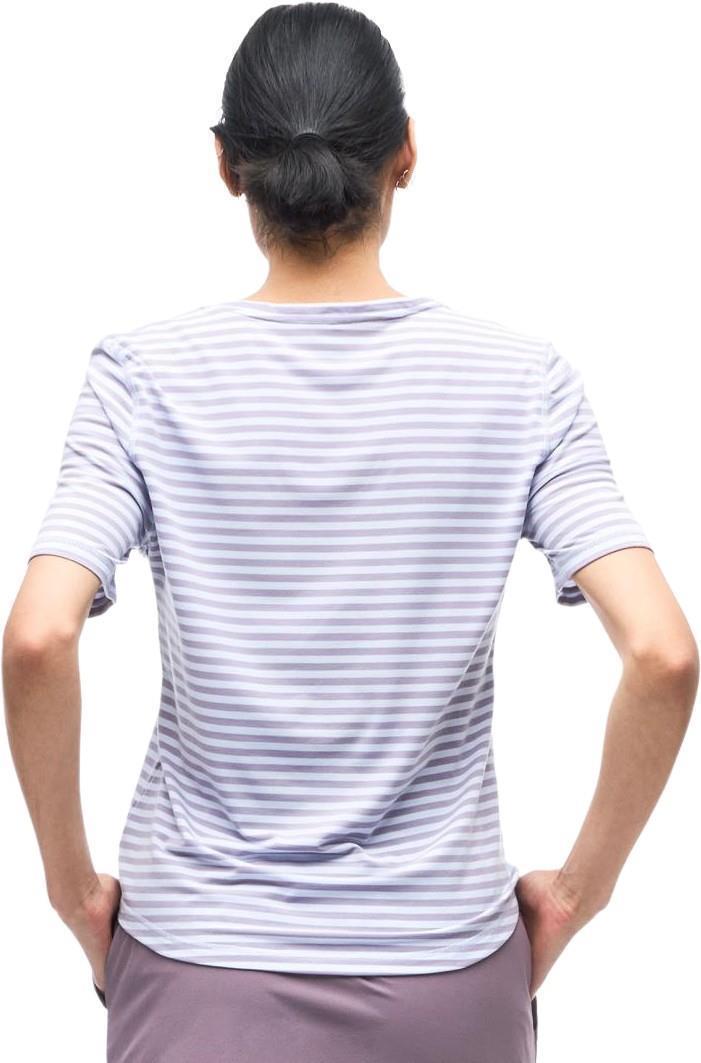 Voolama LT IV SS Shirt - Womens - Fresh Blue Dusty Plum Stripe 4