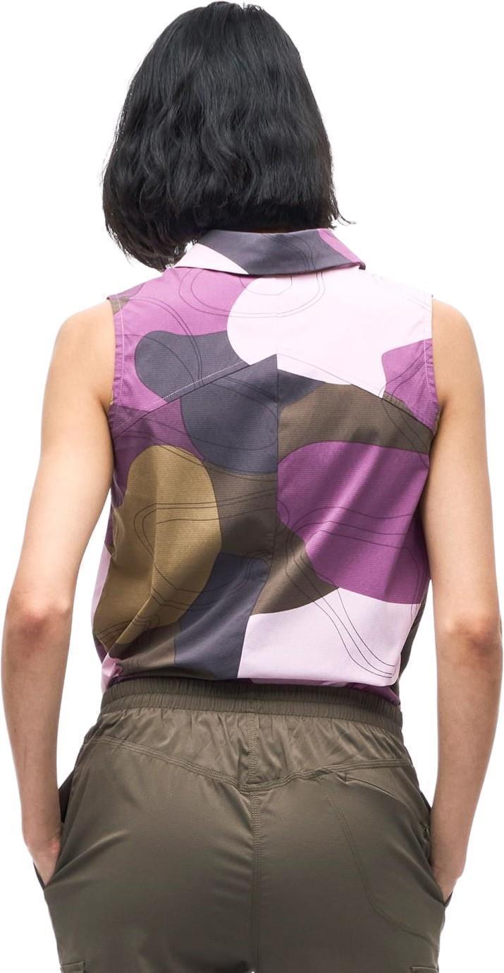 Zufara II Sleeveless Button Up - Womens - Pebble Topo Print 4