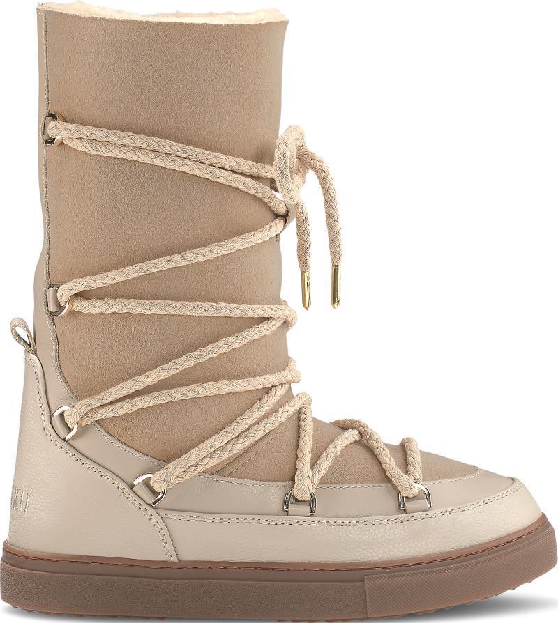 Classic High Laced Boots - Womens - Beige 1