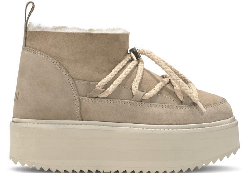 Classic Low Platform Sneakers - Womens - beige 1