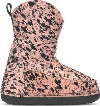 Cowboy Print Wedge Boots - Womens - Rose 1