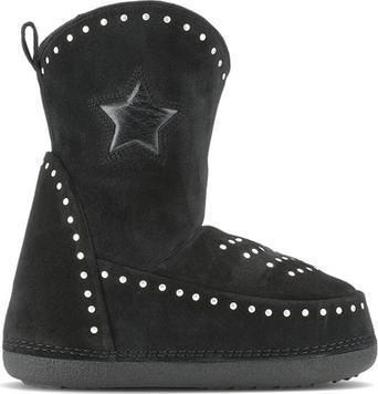 Cowboy Studs Wedge Boots - Womens - Black 1