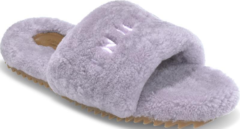 Cozy Curly Slippers - Womens - purple 1