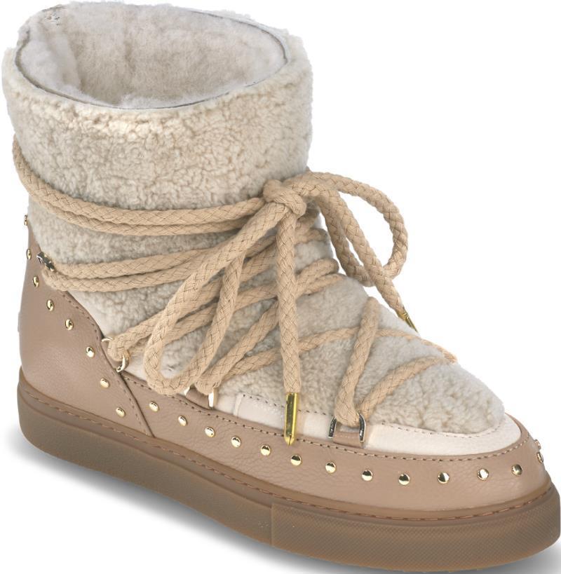 Curly Rock Wedge Sneakers - Womens - Beige 2
