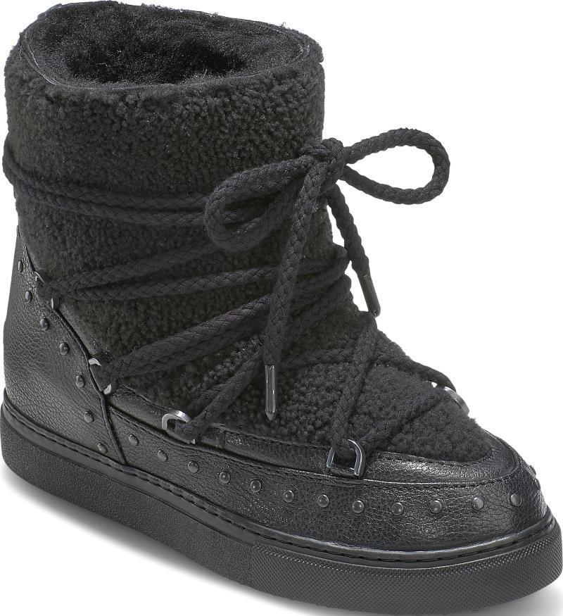 Curly Rock Wedge Sneakers - Womens - Black 2