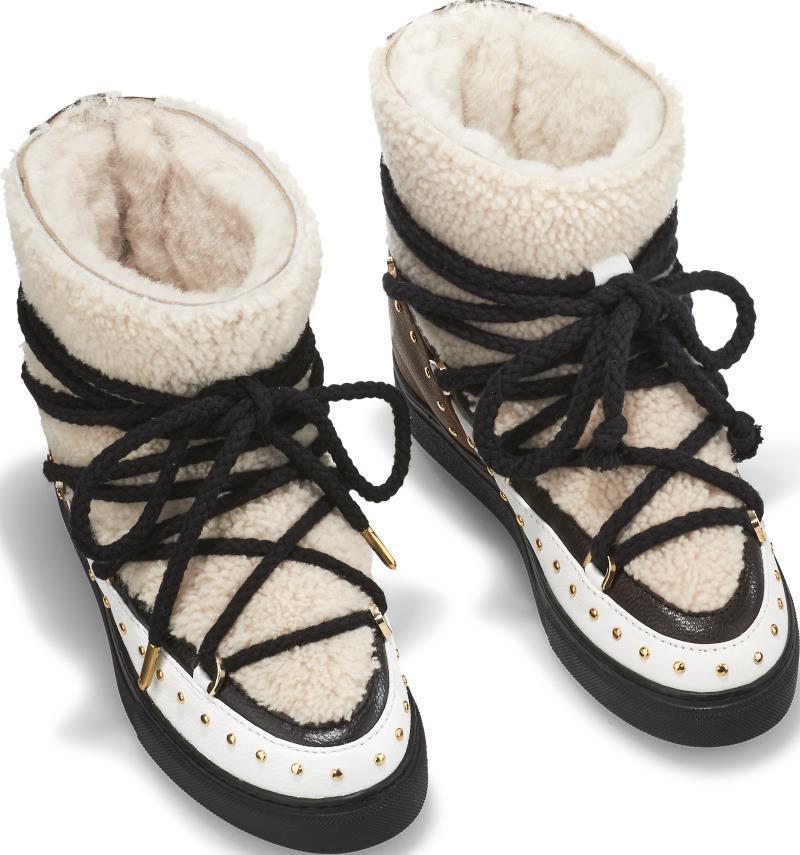 Curly Rock Wedge Sneakers - Womens - Cream 3