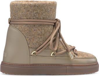 Felt Wedge Sneakers - Womens - Brown 1