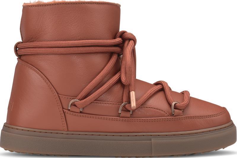 Full Leather Sneakers - Womens - Brick 1