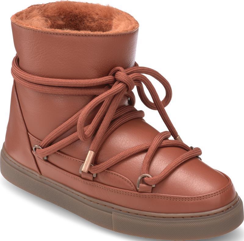 Full Leather Sneakers - Womens - Brick 2