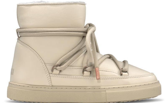 Full Leather Sneakers - Womens - Cream 1