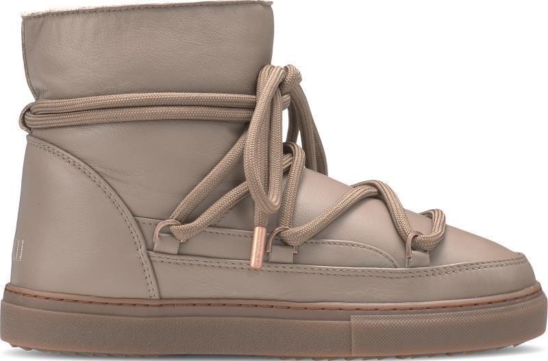 Full Leather Sneakers - Womens - Taupe 1