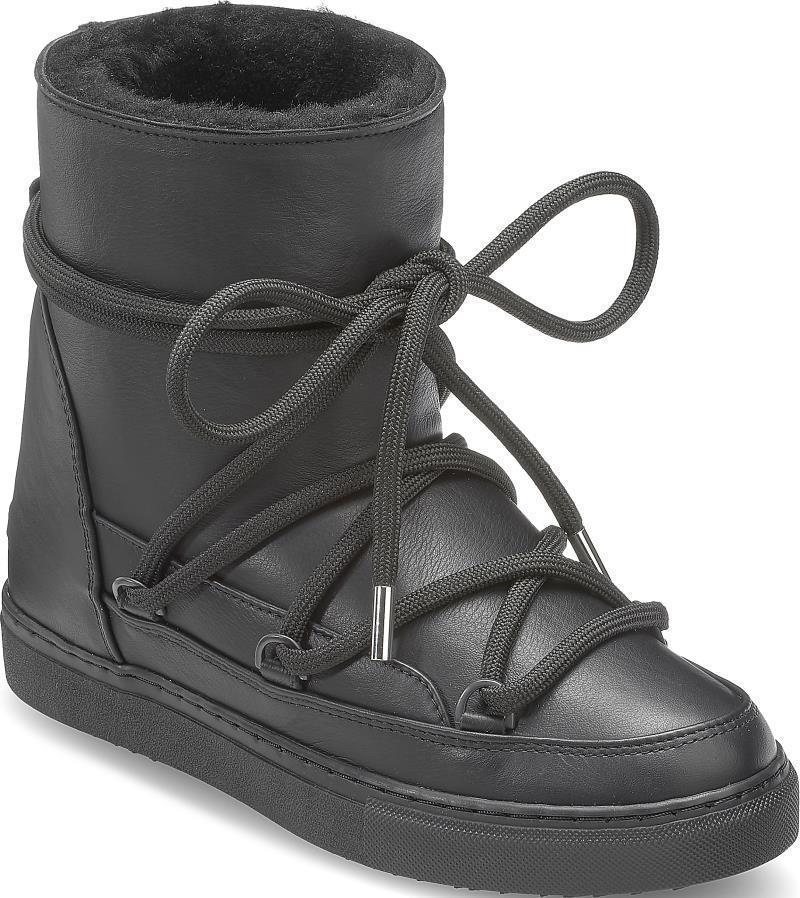 Full Leather Wedge Sneakers - Womens - Black 2