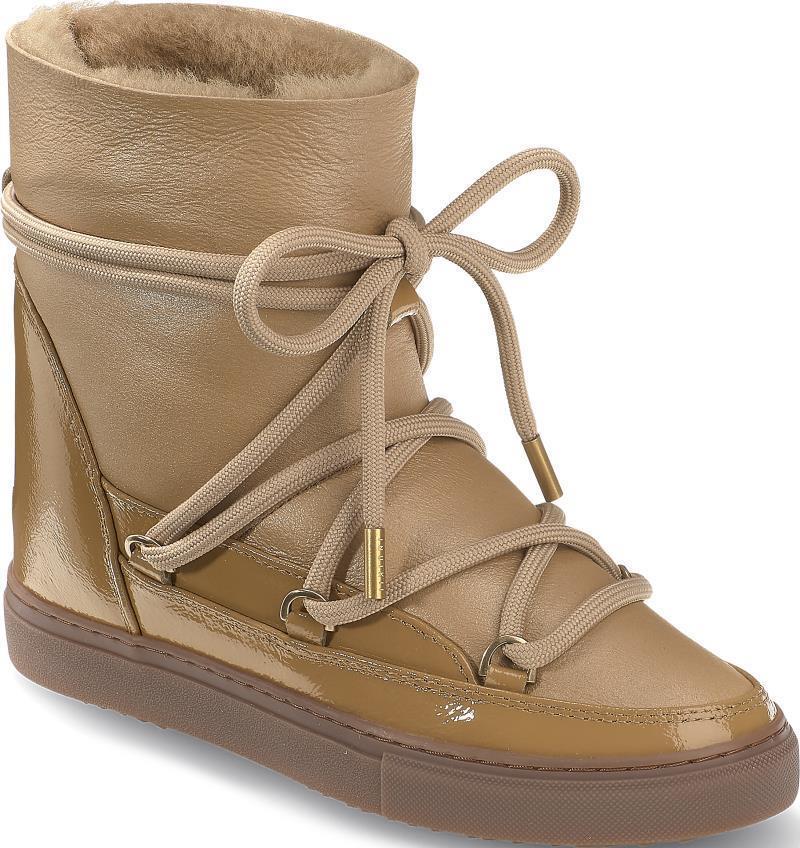 Gloss Wedge Sneakers - Womens - Beige 2