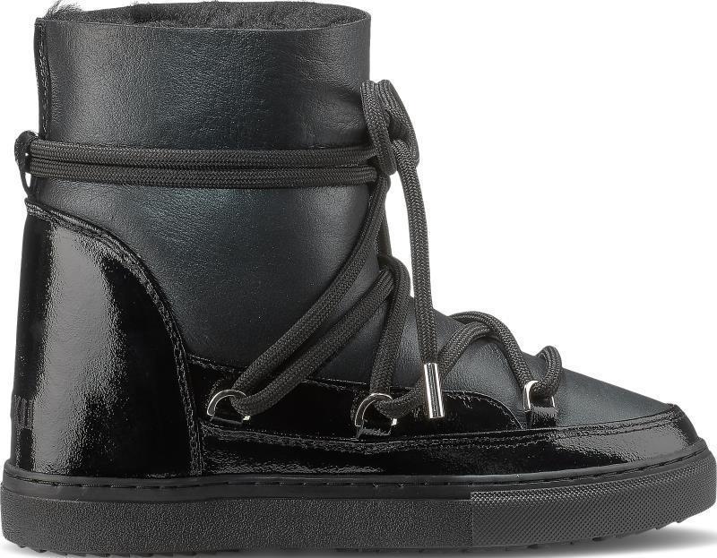 Gloss Wedge Sneakers - Womens - Black 1