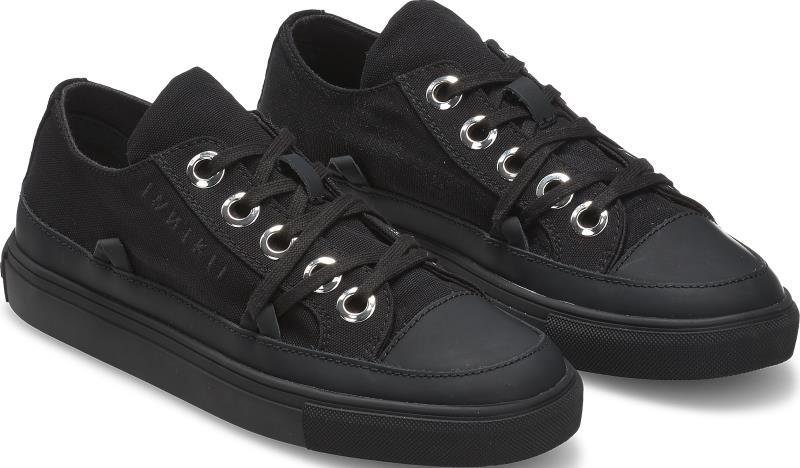 Lace Up Sneakers - Womens - Black 1