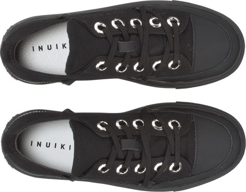 Lace Up Sneakers - Womens - Black 3
