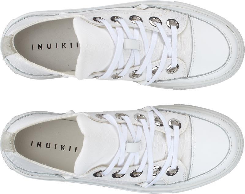 Lace Up Sneakers - Womens - White 3
