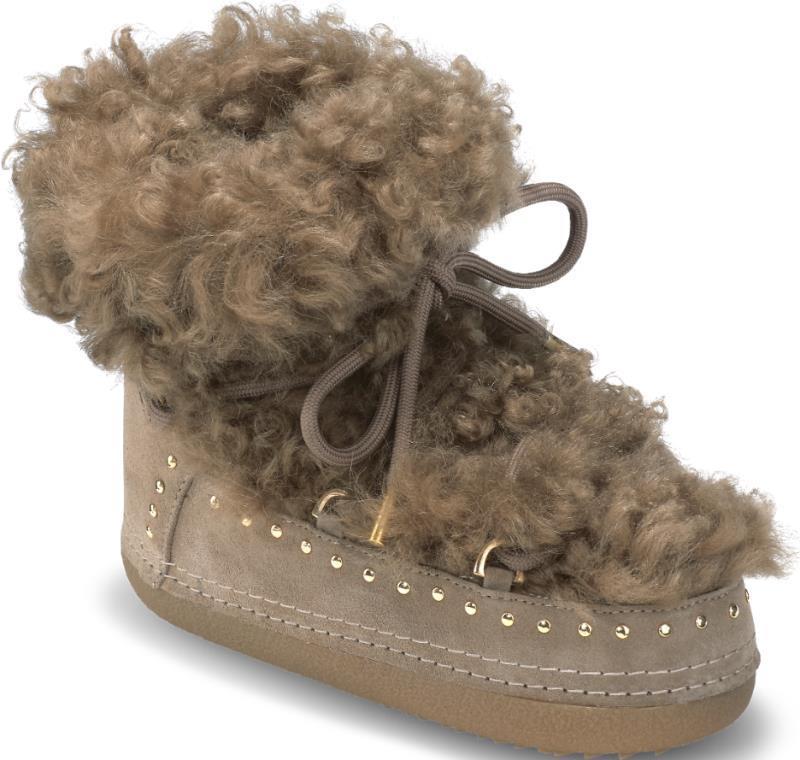 Long Curly Boots - Womens - Taupe 2