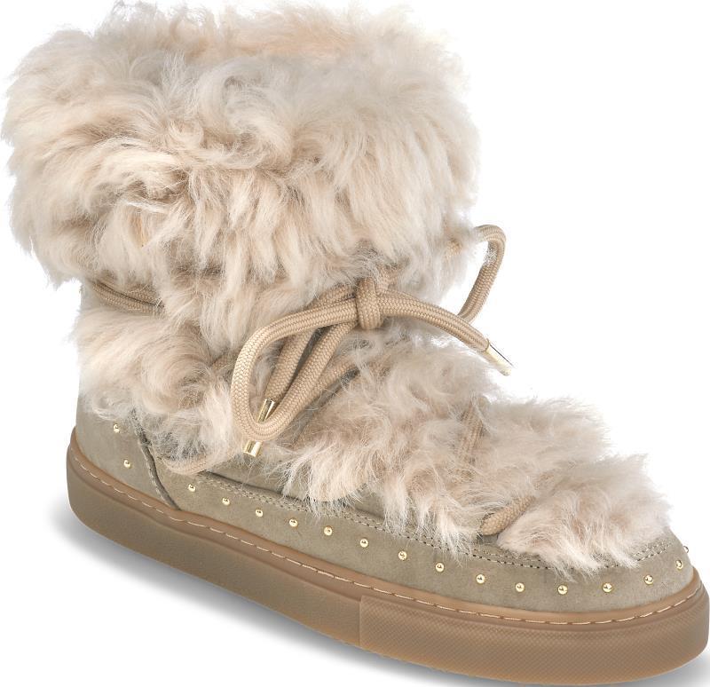 Long Curly Sneakers - Womens - Beige 2