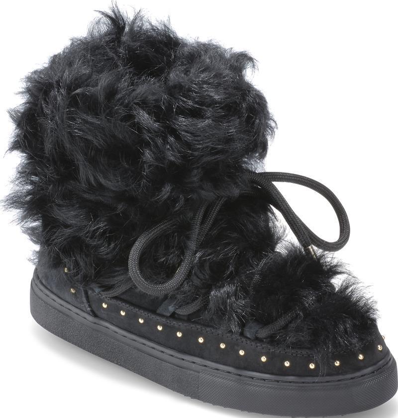 Long Curly Sneakers - Womens - Black 2