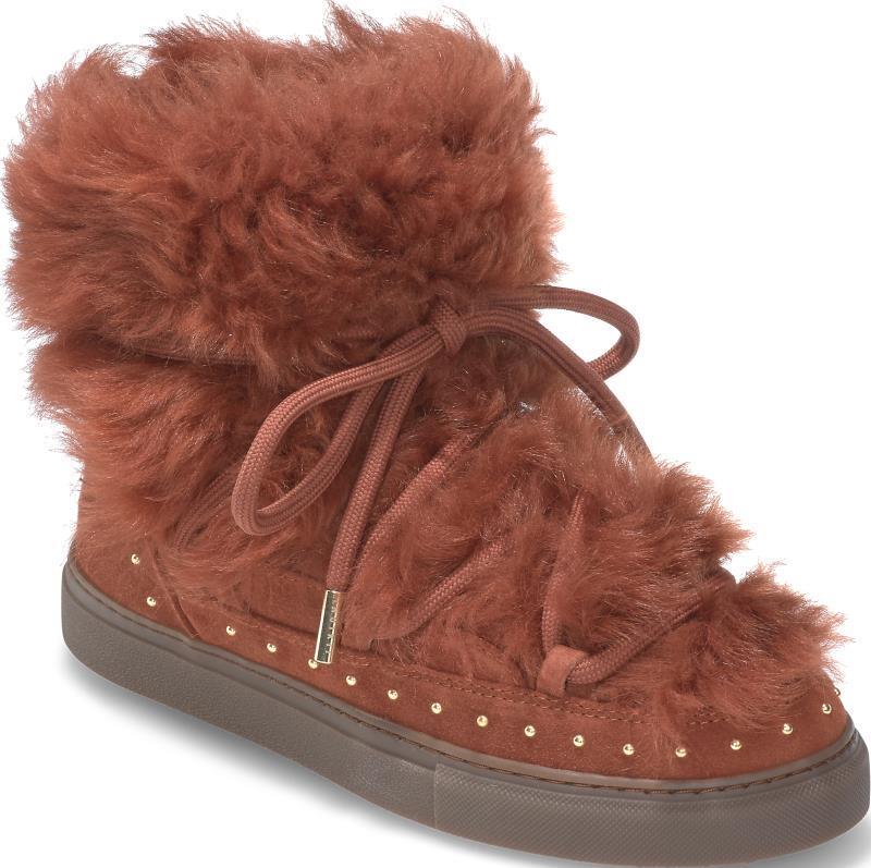 Long Curly Sneakers - Womens - Brick 2