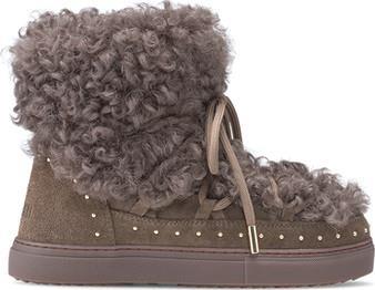 Long Curly Sneakers - Womens - Grey 1