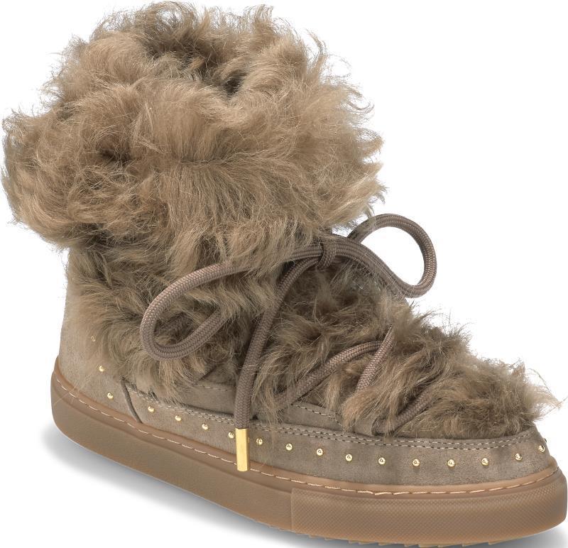 Long Curly Sneakers - Womens - Taupe 2