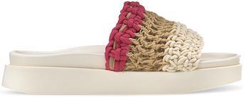 Loose Knitted Sandals - Womens - fuchsia 1