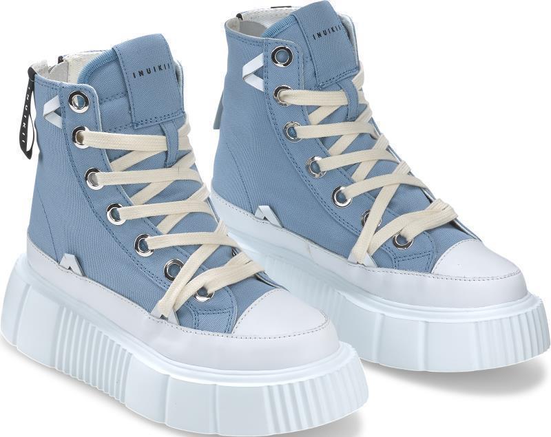 Matilda Canvas High Sneakers - Womens - Blue 1