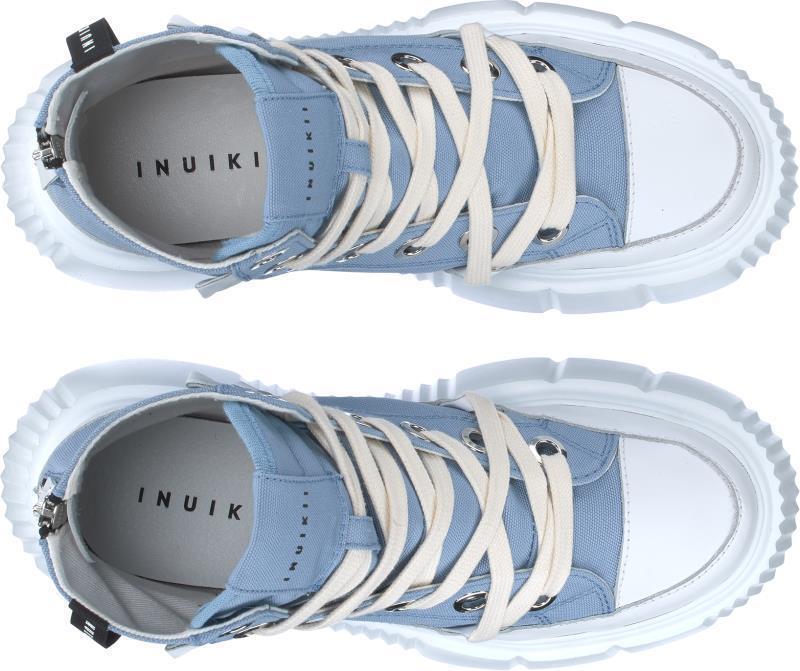 Matilda Canvas High Sneakers - Womens - Blue 3
