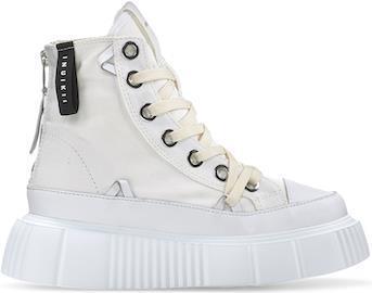 Matilda Canvas High Sneakers - Womens - White 2
