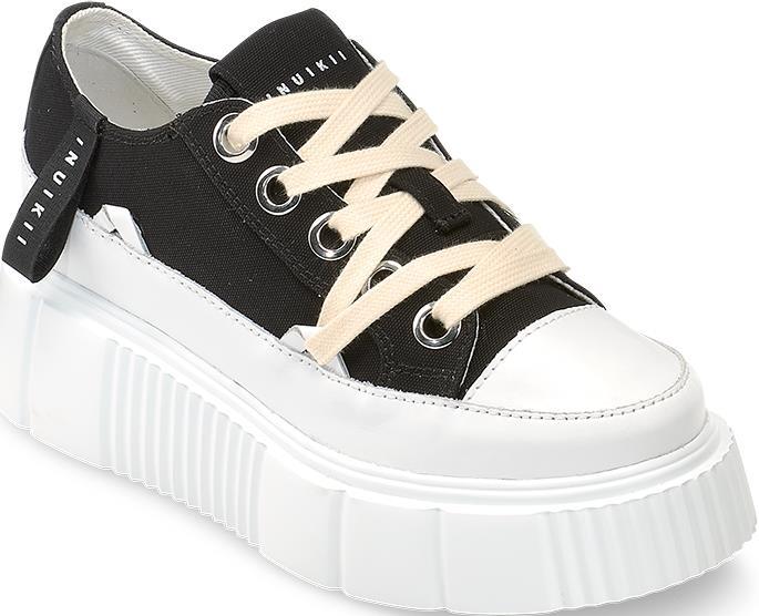 Matilda Canvas Low Sneakers - Womens - Black 1