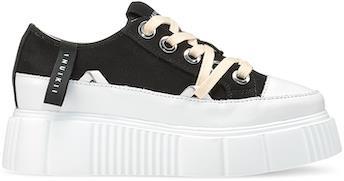 Matilda Canvas Low Sneakers - Womens - Black 2