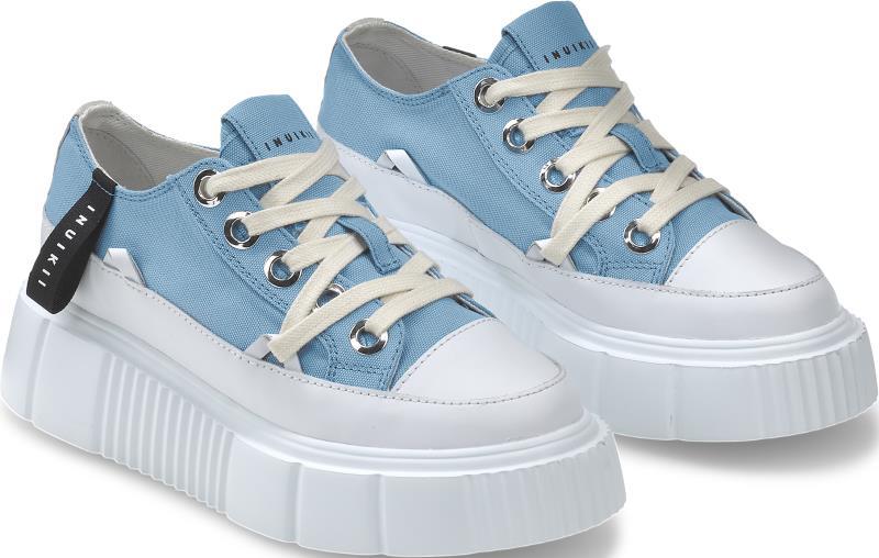Matilda Canvas Low Sneakers - Womens - Blue 1