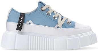 Matilda Canvas Low Sneakers - Womens - Blue 2