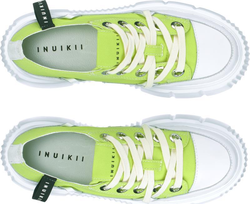 Matilda Canvas Low Sneakers - Womens - Lime 3