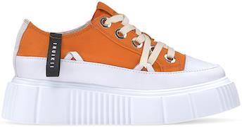 Matilda Canvas Low Sneakers - Womens - orange 1