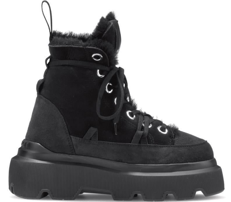 Matilda Shearling High Sneakers - Womens - black 1