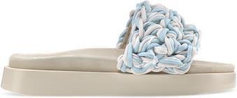 Multilace Slide Sandals - Womens - Blue 1
