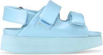 Nappa Puffer Velcro Sandals - Womens - Blue 2