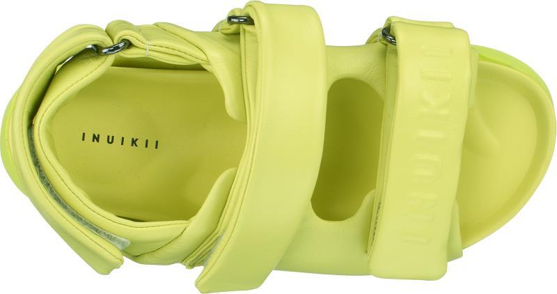 Nappa Puffer Velcro Sandals - Womens - Lime 1