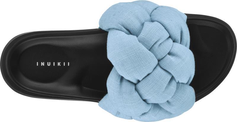 Oversized Lino Braid Sandals - Womens - blue 1