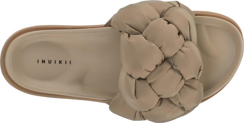 Puffer Braided Sandals - Womens - Taupe 1