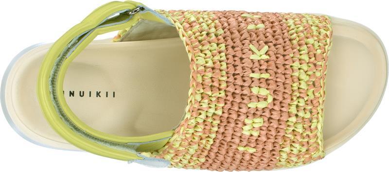 Raffia Sandals - Womens - Lime 1