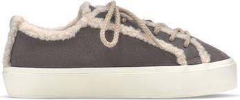 Shearling Low Sneakers - Womens - Grey 1