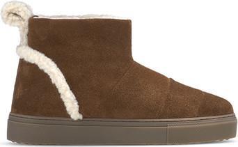 Shearling Slipin Boots - Womens - Brown 1