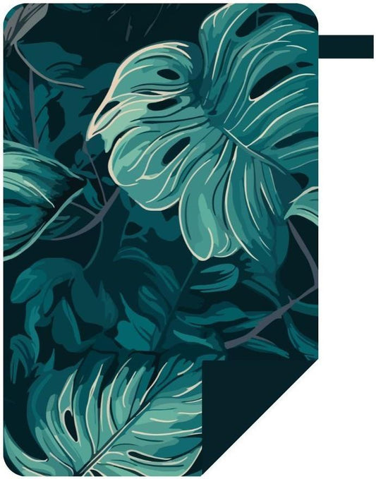 Dish Towel - turquoise foliage 1